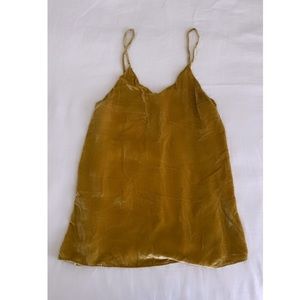 Reformation Velvet Gold Yellow Dress Size XS